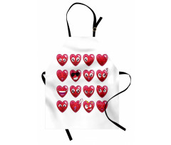 Abstract Cartoon Hearts Apron