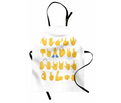 Hand Signals Thumbs Apron