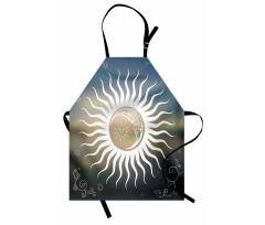 Celestial Body Silhouettes Apron