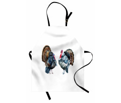 Watercolor Effect Birds Apron