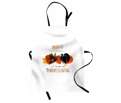 Bird Pumpkin Pilgrim Hat Apron