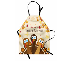 Autumn Leaves Animals Apron