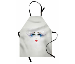 Dreamy Eyes Red Lips Apron