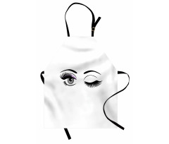 Flirting Winking Woman Apron