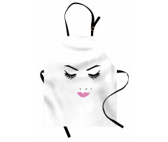 Pink Lips Makeup Beauty Apron