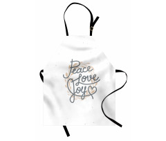 Lettering Love Joy Words Apron