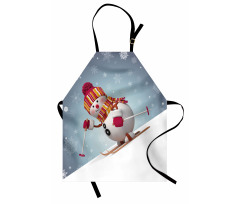 Skiing 3D Style Winter Apron