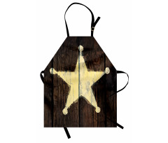 Rustic Wooden Lone Star Apron