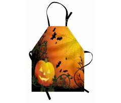 Pumpkin Leaves Bats Apron