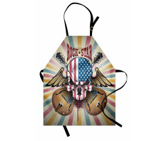 Angry Skull America Flag Apron