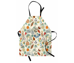 Cartoon Style Elements Apron