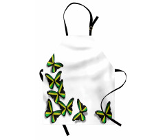 Butterflies with Flag Apron