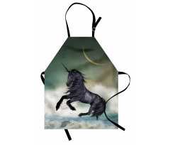 Black Unicorn in Ocean Apron