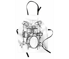 Drummer Doodle Art Apron