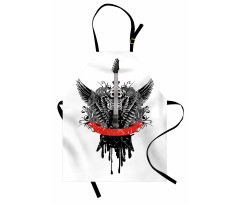 Gothic Guitar Wings Apron