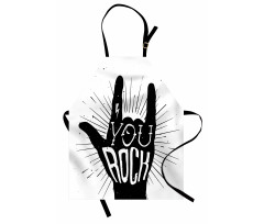 You Rock Words Art Apron