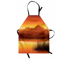 Abstract Mountains Sunset Apron