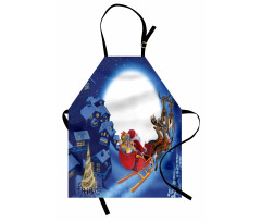 Reindeers in Night Sky Apron