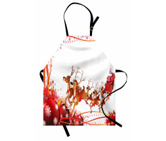 Xmas Balls and Reindeers Apron