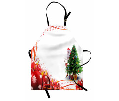 Red Balls Tree Apron