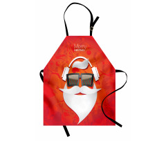 Hipster Glasses Earphones Apron