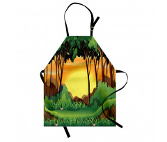 Cartoon Sunset Hills Apron