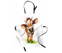 Cow with Blue Eyes Grass Apron