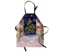 Snowy Streets Carol Apron