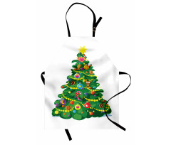 Cartoon Tree Baubles Apron