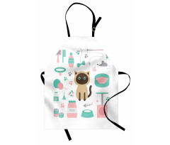 Cartoon Domestic Siamese Apron