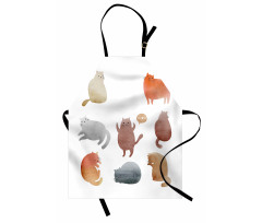 Watercolor Kitties Pet Apron