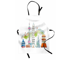 Landmarks Watercolor Apron