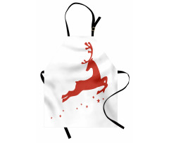 Jumping Reindeer Stars Apron