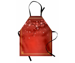 Cherry Branch Chinese Frame Apron