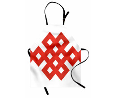 Tangled Lines with Squares Apron