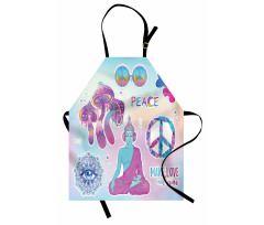 Psychedelic Eye Mandala Apron