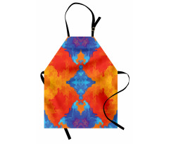 Contemporary Blue Orange Apron