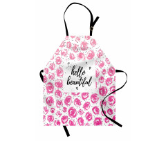 Watercolor Buds Words Apron
