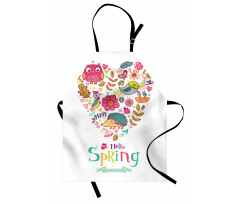 Doodle Springtime Heart Apron