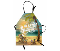 Chair Under Palm Trees Apron