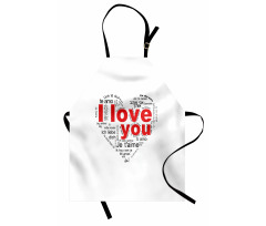 Expressions in Heart Shape Apron