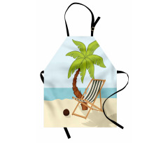 Cartoon Style Palm Tree Apron