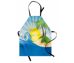 Sun Rays Tropical Island Apron