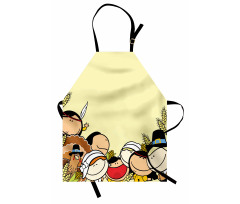 Cartoon Pilgrims Apron