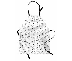 Sketch Style Terriers Apron