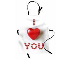 3D Heart Letters Apron