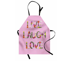 Floral Words Apron