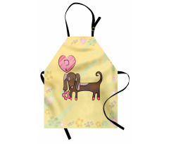 Colorful Dog Design Apron