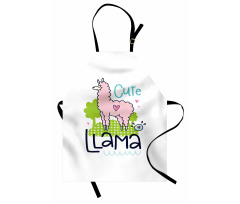 Pink Animal Cartoon Apron