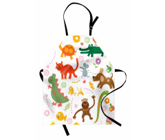 Jolly Cartoon Animals Apron